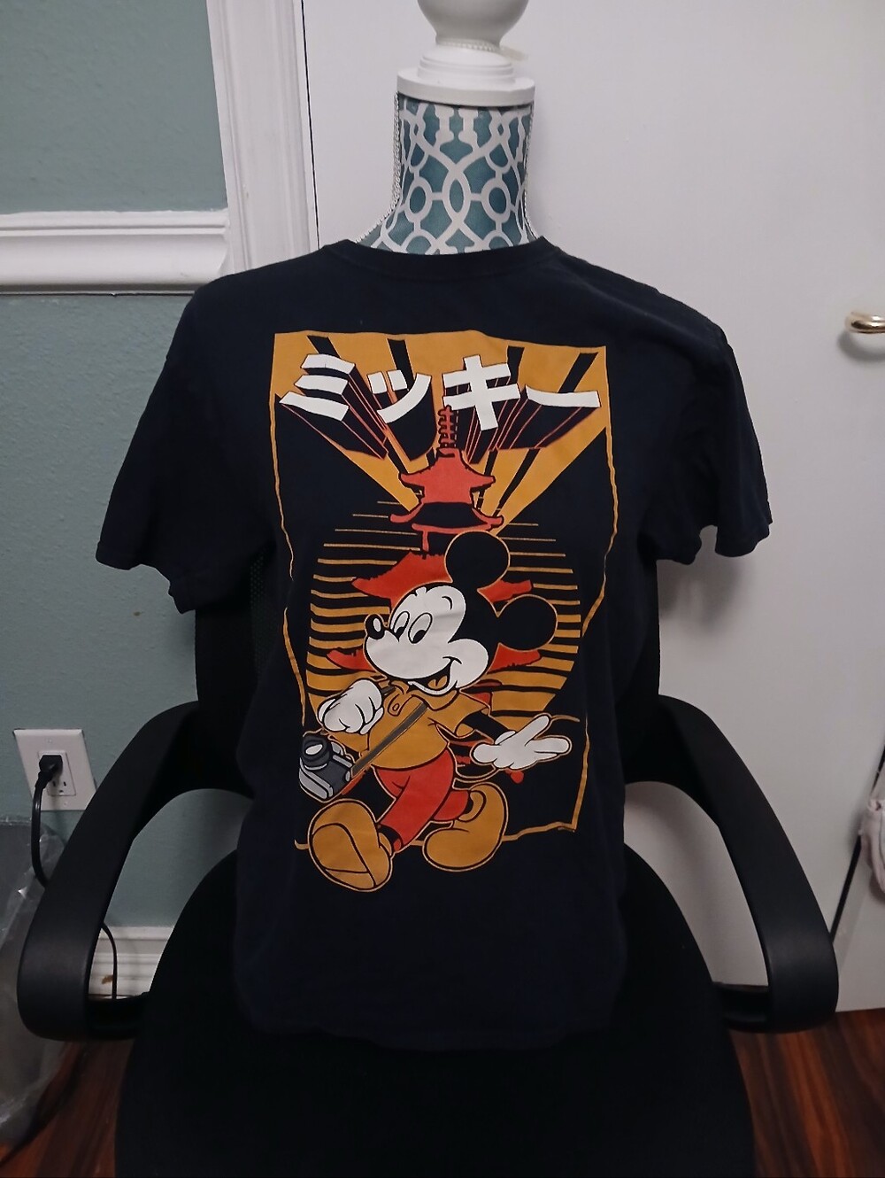 Black Mickey Mouse Graphic Tee - Casual Men’s Shirt